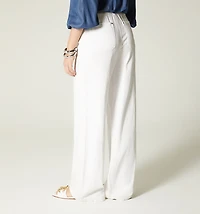 HIGH WAIST PALAZZO JEANS WITH BELT FOR WOMEN