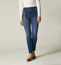 HIGH-WAIST ULTRASLIM JEAN WITH TASSELS