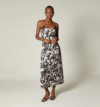 MIDI DRESS WITH STRAPS AND BACK NECKLINE