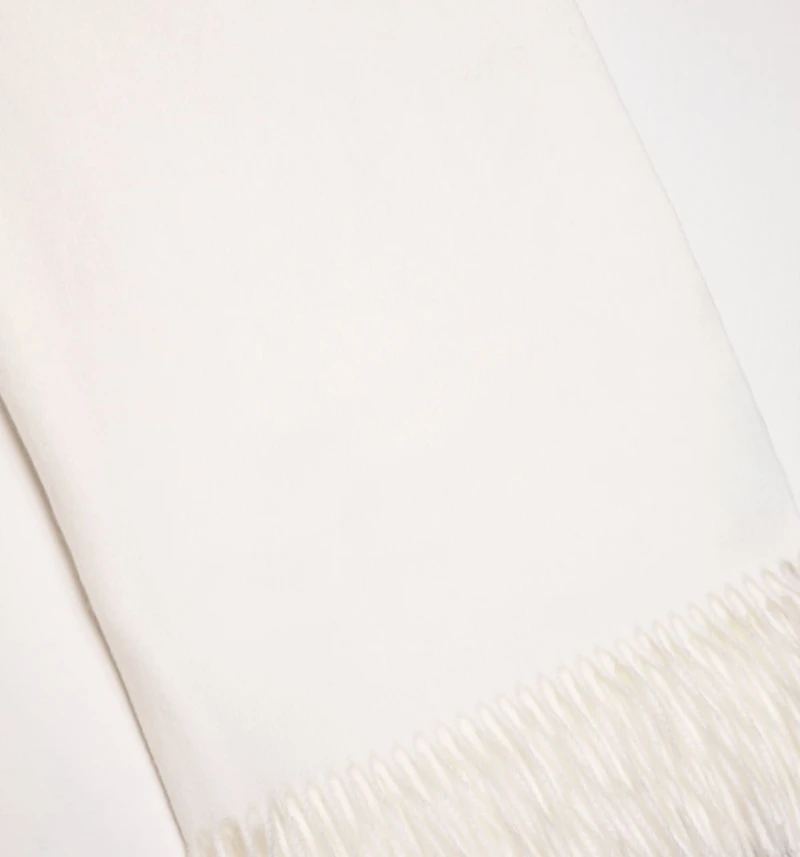 SOLID COLOR FRINGED SCARF