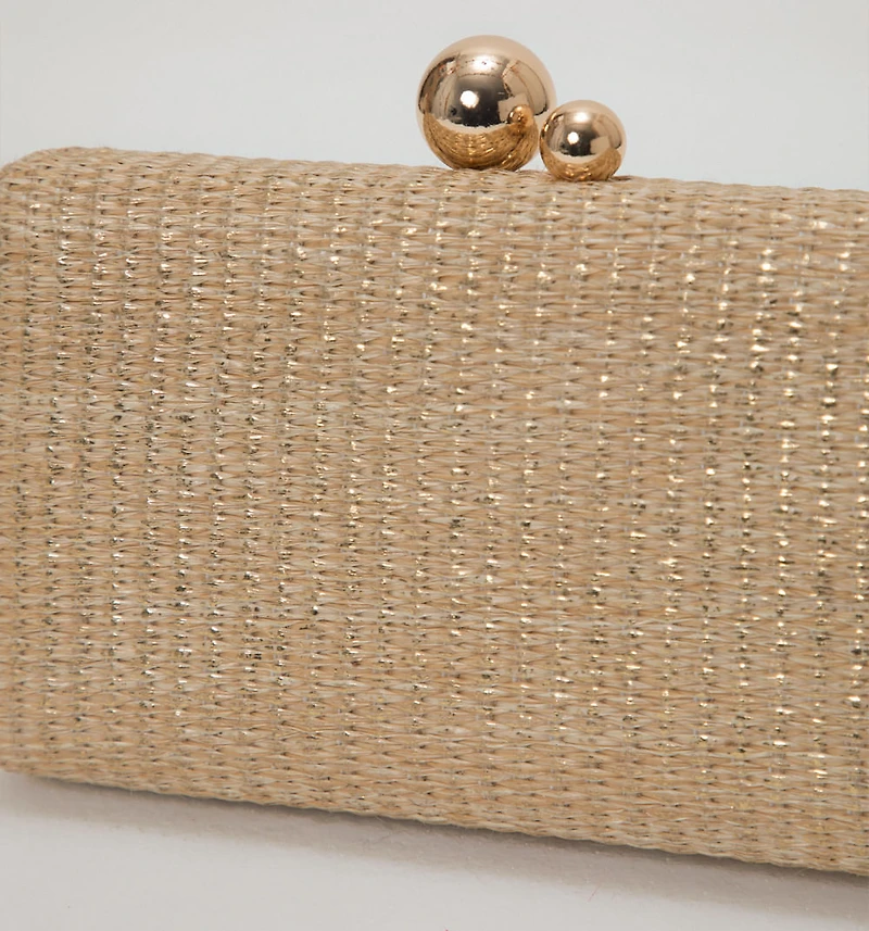 Organic Rectangular Clutch with Foil