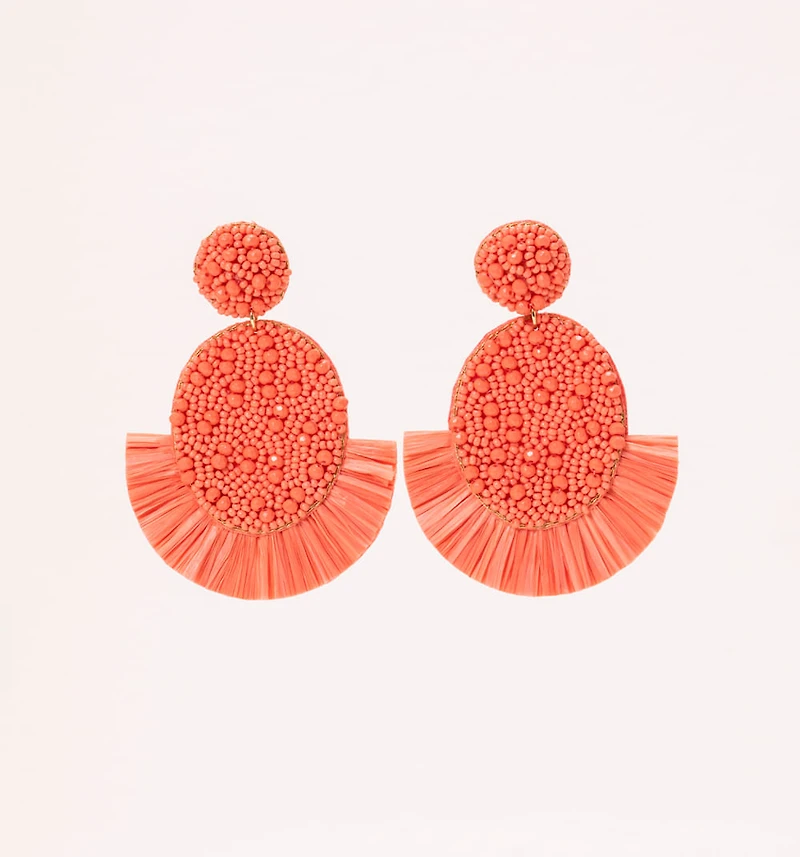 Oval Beaded Earrings