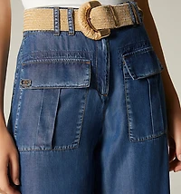 HIGH WAIST PALAZZO JEAN WITH FLAP POCKET