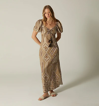 LONG DRESS SHORT SLEEVE