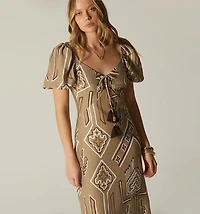 LONG DRESS SHORT SLEEVE
