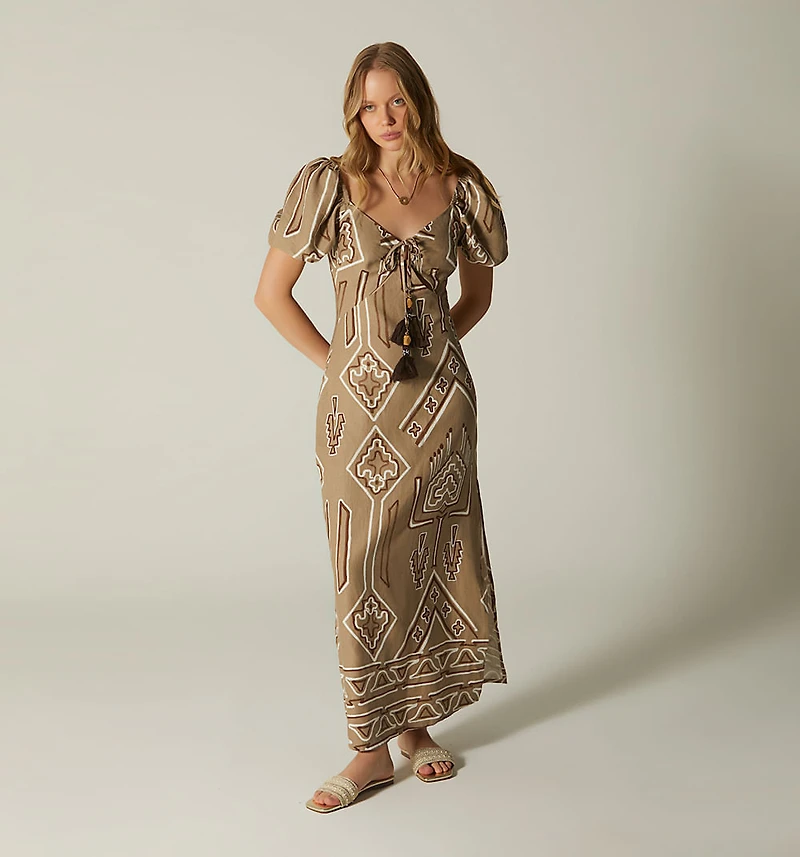 LONG DRESS SHORT SLEEVE