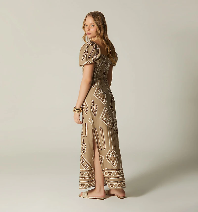 LONG DRESS SHORT SLEEVE