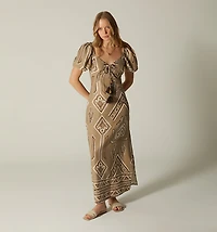 LONG DRESS SHORT SLEEVE