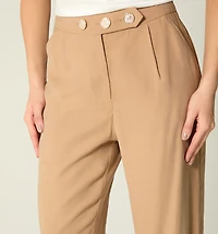 PANTS WITH FRONT CREASE AND WAISTBAND 3 BUTTONS