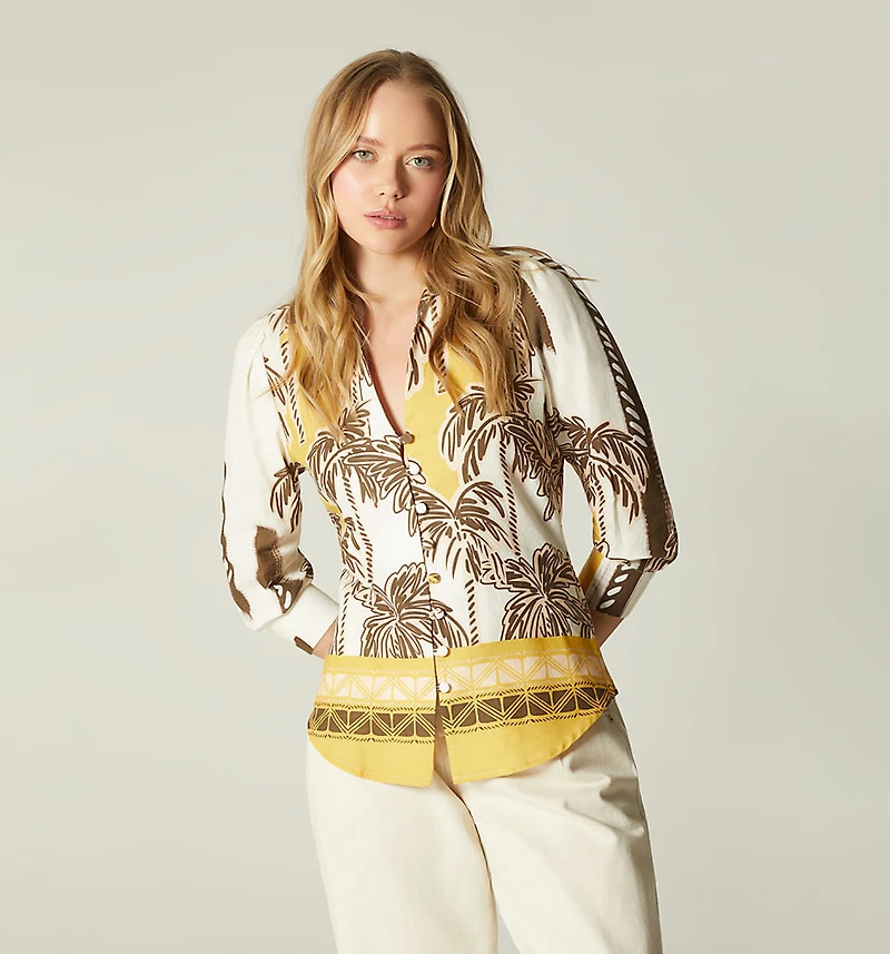 BLOUSE THREE-QUARTER SLEEVE