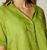 SHORT SLEEVE BLOUSE WITH POCKETS