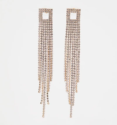 RED CRYSTAL CASCADE EARRING