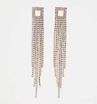 RED CRYSTAL CASCADE EARRING