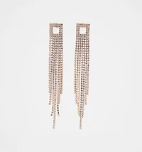 RED CRYSTAL CASCADE EARRING
