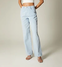 HIGH WAIST STRAIGHT LEG FIVE-POCKET JEAN