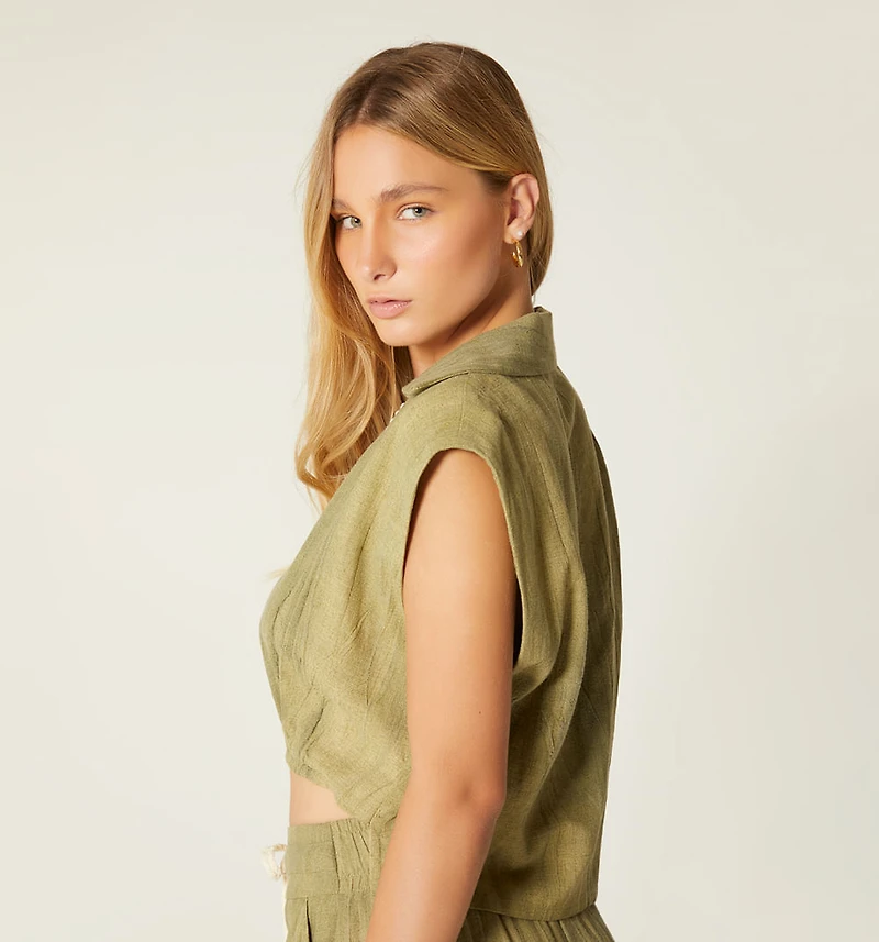 CROSSOVER BLOUSE