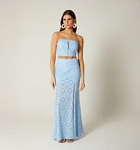 STRAPLESS TOP WITH TIE BACK