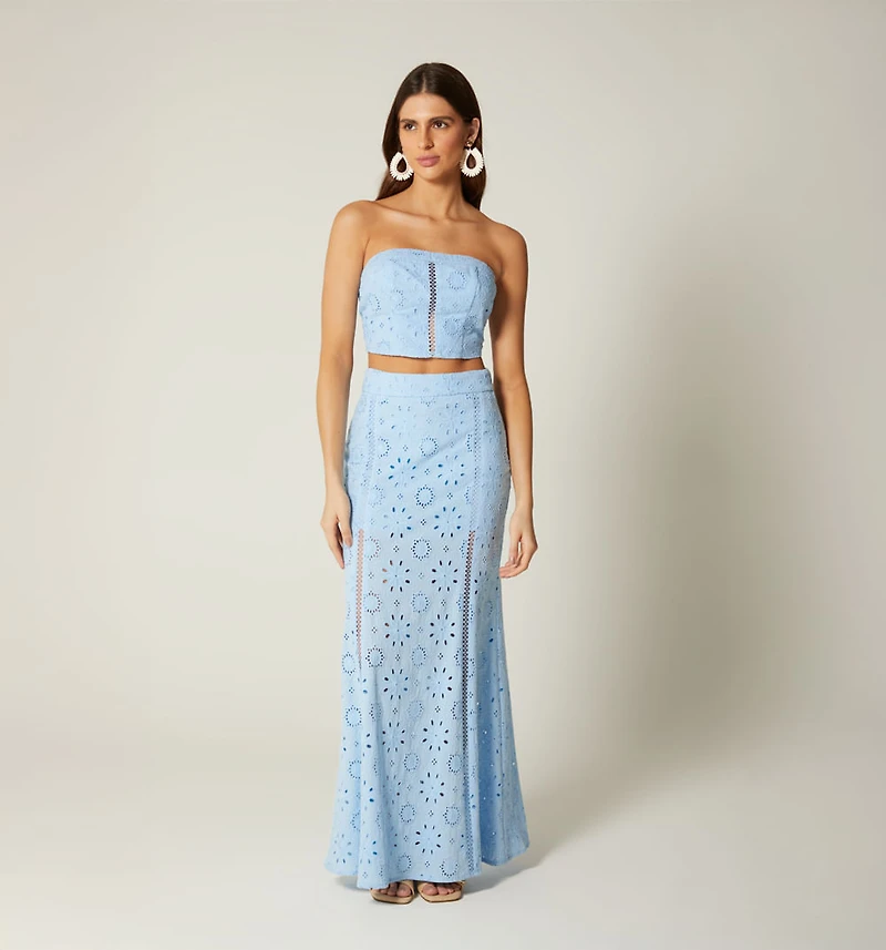 STRAPLESS TOP WITH TIE BACK