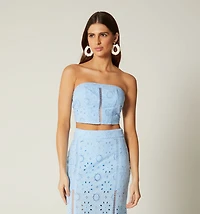 STRAPLESS TOP WITH TIE BACK