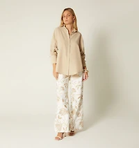 LONG SLEEVE BLOUSE WITH TIE CUFFS