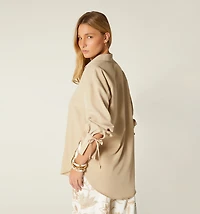 LONG SLEEVE BLOUSE WITH TIE CUFFS