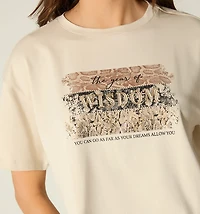 SHORT SLEEVE T-SHIRT EMBOSSED PRINT