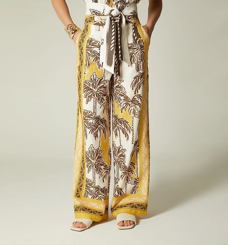 HIGH-WAISTED PALAZZO PANTS WITH DRAWSTRING