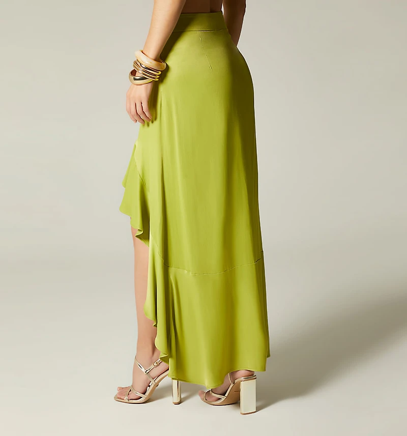 SKIRT WITH LOWER RUFFLE