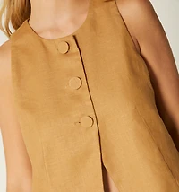 SLEEVELESS BLOUSE WITH BUTTONS