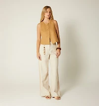SLEEVELESS BLOUSE WITH BUTTONS