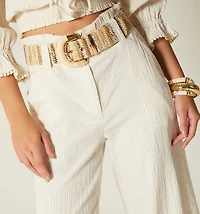 Wide Leg Pants with Belt