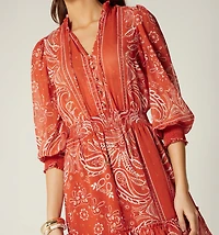 SHORT DRESS THREE-QUARTER SLEEVES