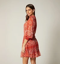 SHORT DRESS THREE-QUARTER SLEEVES