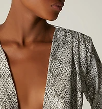 LONG SLEEVE PYTHON PRINT BODYSUIT