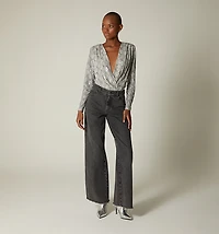 LONG SLEEVE PYTHON PRINT BODYSUIT