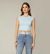 CROP TOP TWISTED BACK BLOUSE