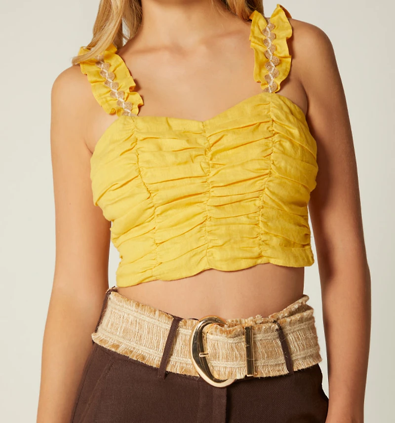 STRAP BLOUSE WITH SUPPLY