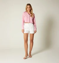 Boxy Long Sleeve Shirt Blouse