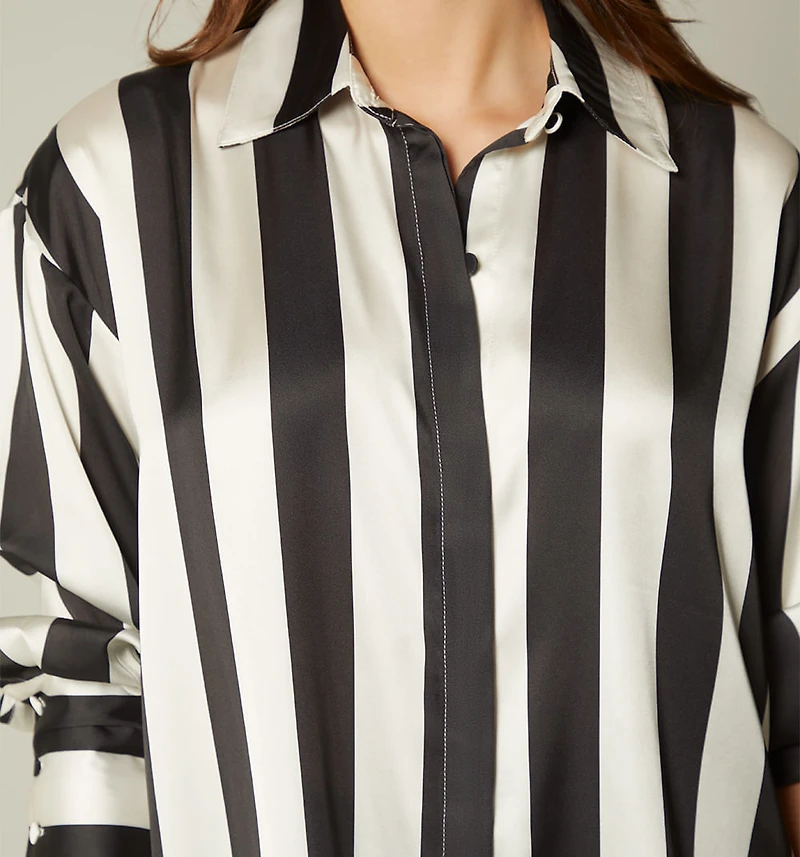 SHIRT DRESS WITH MAXI CUFF