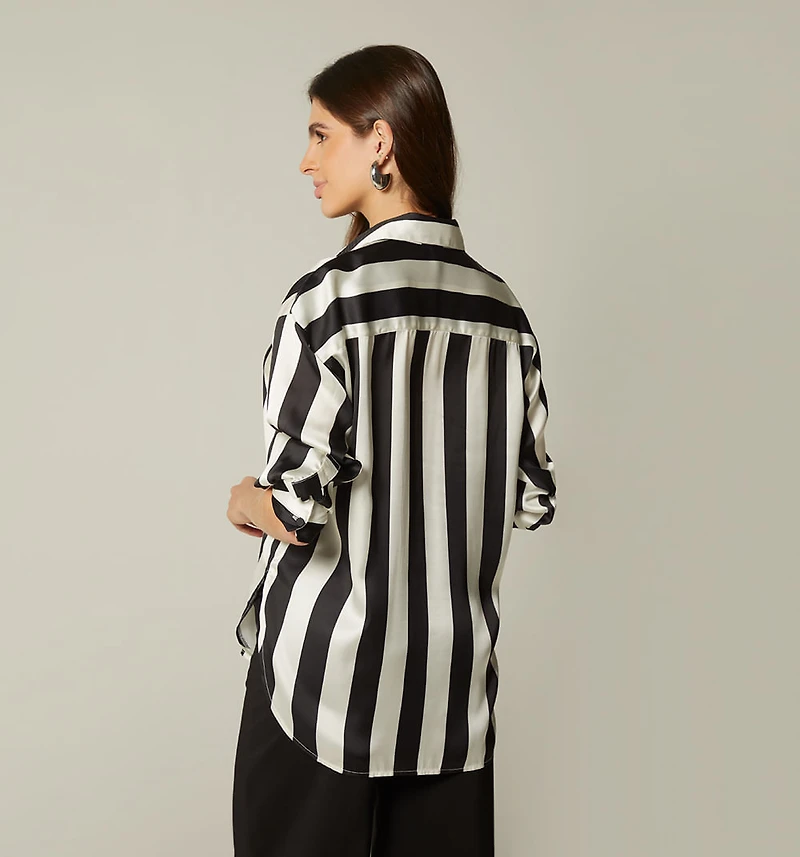 SHIRT DRESS WITH MAXI CUFF