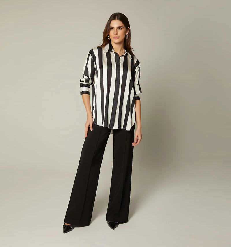SHIRT DRESS WITH MAXI CUFF