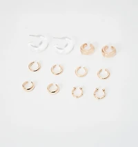 EARRING SET X 6 EARCUFF AND HOOP