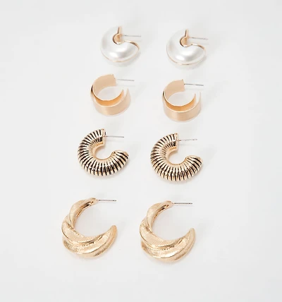 Set of 4 Hoop Earrings