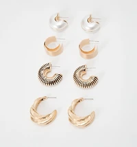 Set of 4 Hoop Earrings