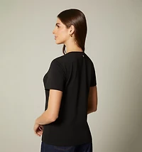 SHORT SLEEVE T-SHIRT WITH EMBOSSED PRINT
