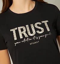 SHORT SLEEVE T-SHIRT WITH EMBOSSED PRINT
