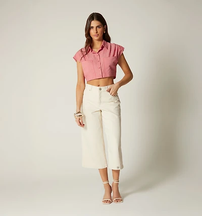 Princess Sleeves Blouse with Pocket
