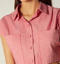 Princess Sleeves Blouse with Pocket