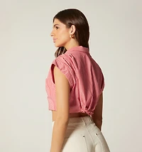 Princess Sleeves Blouse with Pocket
