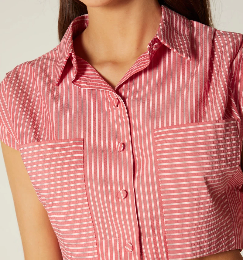 Princess Sleeves Blouse with Pocket